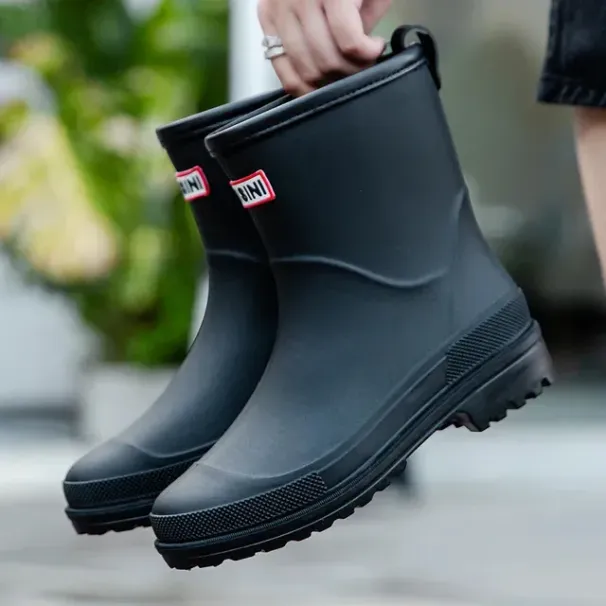 Women Low Non-slip Kitchen Rain Shoes Water Woman Rubber Garden Galoshes Slip-on Rainboots Short Boots 231030_vogvips.com