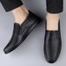 Classic Cowhide Casual Men's Breathable Sole Soft Leather Driver's Versatile Loafers Lazy Shoes_vogvips.com
