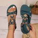 Women's Fashion Versatile Plus Size 2025 Summer New Round Toe Flat Breathable Casual Sandals_vogvips.com