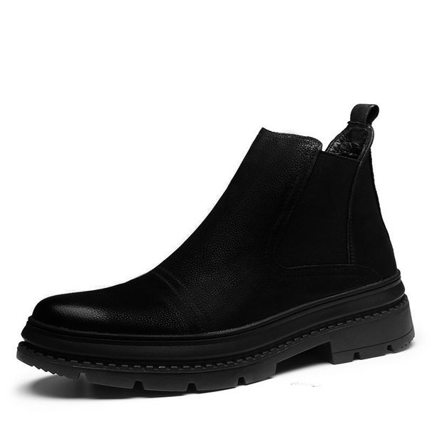 European Warm Series Wenzhou Men' Shoe Winter New Trendy Caual High-top Martin Veratile Fleece-lined Snow Fahion Korean Style Short_vogvips.com
