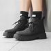 Martin Boots Long Tube Tooling High Street Soft Leather Tooling Locomotive Wind Heightened Boots_vogvips.com