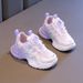 Girls' Sports 2025 Spring New Breathable Running Children's Shoes With Twist Buckle Princess Dad Sneakers_vogvips.com