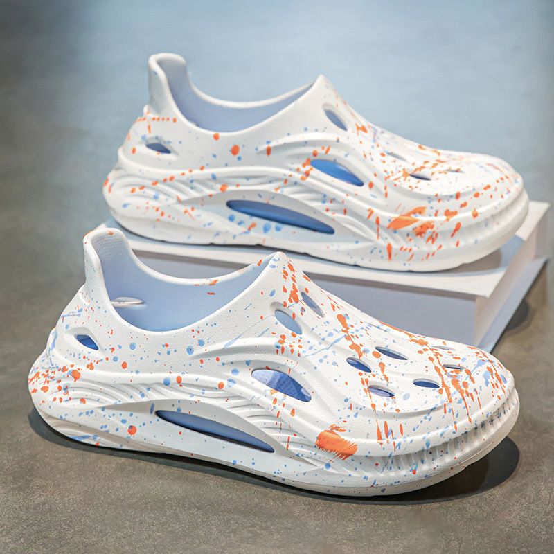 Coconut Hole Shoes For Men, Summer Trendy Soft Sole Full Coverage Slippers, Youth Casual Sports Beach Sandals_vogvips.com