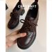 Soft Version ~ British Style Retro Thick-Soled Loafers For Women 2025 New Versatile Round-Toe Lace-Up Chunky Heel Small_vogvips.com