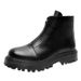 Martin Boots Catwalk Fashion Boots Men's Zipper Design Platform Short Boots Trendy Leather Boots_vogvips.com