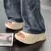 Women's Shoes Ant Love Spring And Summer New Fashion Platform Thick Bottom Beach Sandals Women's Heightening Wedge Heel Flip Flops_vogvips.com