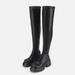 Over-the-Knee Black Thick-Soled Martin For Women, Petite Elastic Slim Boots, Long Tube Riding Boots_vogvips.com