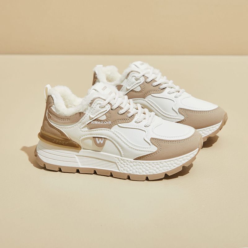 INS Korean Version New Fleece-Lined Dad Shoes For Women 2025 Winter Warm Student Sports Thick-Soled Casual AD8802-3_vogvips.com