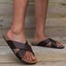 Men's Minimalist Set With Flat Heel Cross And Wooden Slippers_vogvips.com