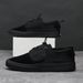 Men's Summer Breathable Canvas Shoes German Made Black Cloth Odor Resistant Sneakers Non Slip Casual Low Top Trendy Sports_vogvips.com