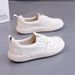 Women's White 2026 Spring And Autumn New Flat Shoes Comfortable Non-Slip Versatile Sports Casual Sneakers For Women_vogvips.com