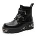 Metal Punk Style Martin Boots Thick Sole Heightening Retro Tooling Boots Ruffian Handsome Men's Shoes_vogvips.com
