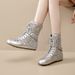 2026 Spring/Summer Woven Height-Increasing Ankle Breathable Zipper Sandals Summer Hollow-Out Martin Boots For Women_vogvips.com
