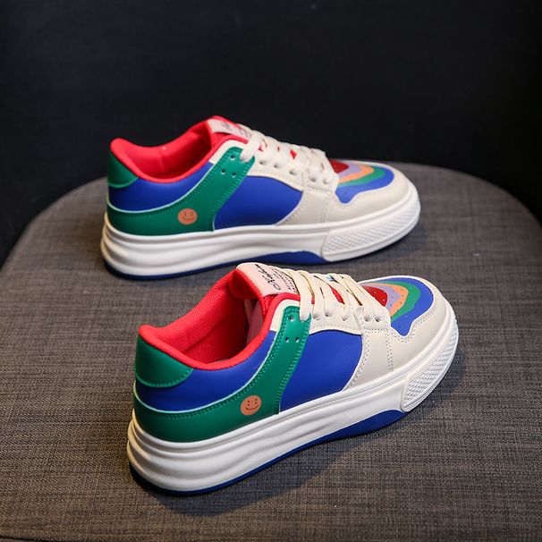 Summer Mandarin Duck Color Matching White Shoes Female Trend Student Breathable Shoes Versatile Casual Shoes Female_vogvips.com
