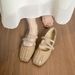 Ballet Mary Jane Shoes Round Head Shallow Mouth French Retro Fairy Style Flat Shoes Female_vogvips.com