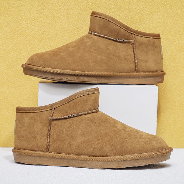 Snow Boots Men's Winter Velvet Thickened Warm Shoes Men's Fur Integrated Cotton Shoes Large Size Men's Shoes Non-slip Men's Boots_vogvips.com