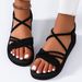 Women's Fashion Trend Anti-slip Wear Comfortable Soft-soled Bright Sandals With Belt_vogvips.com