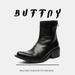 Black High-top Thick-soled Heightening Wizard Boots Vintage Pointed Chelsea Boots Niche Premium Martin Boots_vogvips.com
