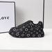 Women's Crystal Rhinestone Platform Sneakers - Breathable Round-Toe Casual Shoes With Floral Design For Spring/Summer/Fall_vogvips.com