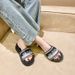 2025 Summer New Style Outdoor Height-Increasing Casual Platform Shoes Black P Home Embroidered Thick-Soled One-Strap_vogvips.com