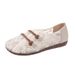 National Style Simple Mesh Hollow Retro Single Shoes Women's Soft Sole Comfortable Pregnant Women's Mother Shoes One Pedal Doudou Shoes_vogvips.com