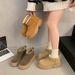 Women's Shoes New Winter Casual Snow Boots Warm Cotton Shoes Fashionable Thick Bottom Short Tube Plus Velvet Cotton Boots_vogvips.com