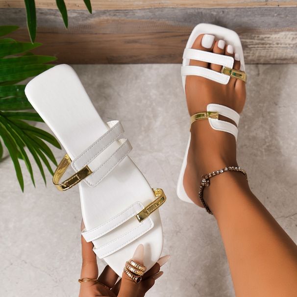 2026 Summer New Large Size Women's Shoes Slippers Color Matching Casual Wear Cool Slippers Women's Shoes Beach Shoes_vogvips.com