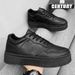 Summer New Breathable White Men's Versatile Thick Soled Sneakers Casual Black Board Trendy Shoes_vogvips.com