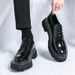 2024 Spring And Autumn Plus Size Low-top Large New Men's Thick-soled Height-increasing Nightclub Trendy Leather Shoes_vogvips.com