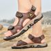 Large Sandals Men In Summer, Suitable For Outdoor Driving, Men's Sports And Leisure, Rubber Soft Soled Beach Shoes_vogvips.com