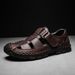 Exported Italian Brand Original Genuine Leather Andal For Men, Oft-oled, Trendy And Veratile, Large Ize Beach_vogvips.com