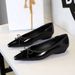 3683-19 European And American Style Summer New Pointed-toe Leopard Print Women's Shoes, Shallow Wedge Low Heel, Elegant_vogvips.com
