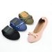 Round Head Flat Sole Black Shallow Mouth Women's Bean Bow Chicken Rolls Shoes Small Sheet_vogvips.com