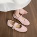 French Flat-soled Single Shoes Women's Soft-soled Ballet Shoes Round-toed Suede Mary Jane Women's Shoes_vogvips.com