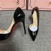 Red-Soled Black Side-Cut High-Heeled Shoes 5A 2026 Top Quality Sexy Patent Leather New Pointed-Toe Shallow-Cut Pumps 10Cm_vogvips.com