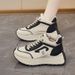 High Top Dad Shoes For Women Version Student Running Comfortable Sports Thick Bottom Heightening Casual Shoes For Women_vogvips.com