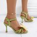 New Arrival Women's Flat Sandals 3D Floral Ankle Buckle Crisscross Straps Open Round Toe Summer Casual Fashion Sandals For Ladies_vogvips.com