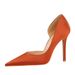 Elegant Pointed-Toe Stiletto Heels With Side Cut-Out Design - Satin Evening Pumps For Women (Sizes 34-43) Women's Shoes, Single Shoes_vogvips.com