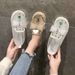 European Collection 2025 Spring/Summer New Women's Shoes: Rhinestone Bowknot Flats, Fashionable Flat Mesh Casual_vogvips.com