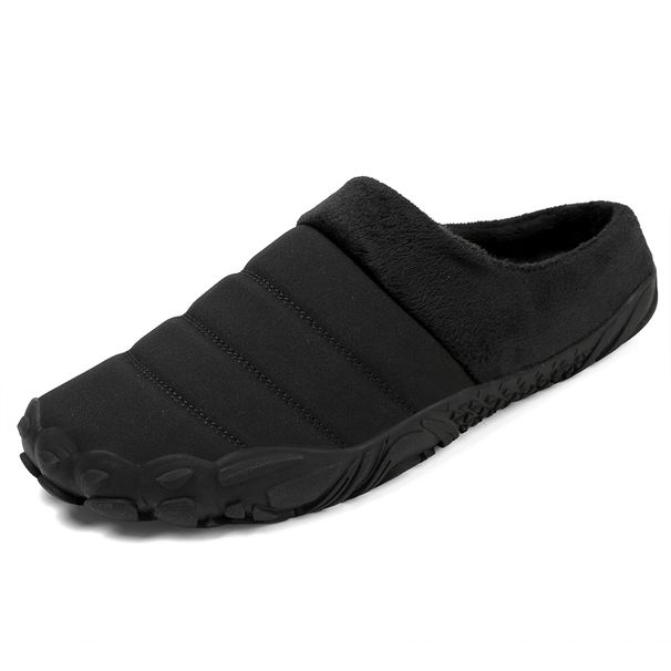 Winter Warm Plush Couple Thick Sole Home Indoor Slippers Outdoor Waterproof Non-slip Men Shoes Flat Footwear_vogvips.com