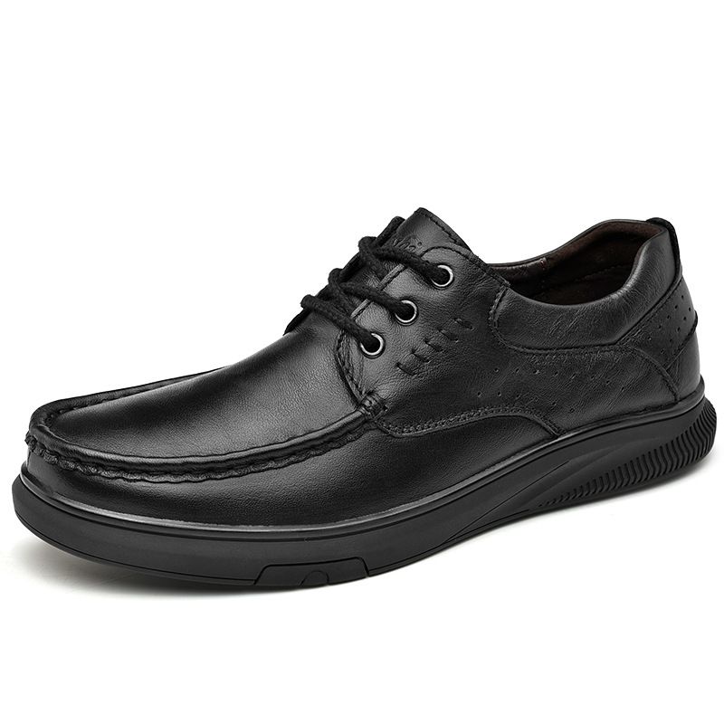 Loafers Men's Slip-On Leather Casual Shoes Men's Soft Bottom Non-Slip Wear-Resistant Daddy's Shoes For Middle-Aged And E_vogvips.com