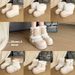 Milky White Fleece-Lined High-Top Snow For Women Fair Isle 2025 Winter New Chic Niche Shoes Two-Way Cotton Boots_vogvips.com