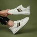 Men's White Leather Sneakers Genuine Soft Sole Comfortable Casual Sports Shoes Fashion Versatile Breathable_vogvips.com