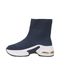 Women's Autumn Flyknit Casual Sock Boots Breathable Thick Sole Platform Slip-On Elastic Ankle Boots Plus Size Sports Style_vogvips.com