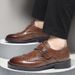 Suitable For All Seasons New Men's Korean Style Youth Trendy Fashion Versatile Trend Office Work Business Formal Leather Casual Single Shoes_vogvips.com
