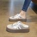 Half Slippers For Women For Outdoor Wear New Style Super Hot Thick Soled Closed Toe Slippers Lazy One Step Shoes Half Slip Women's Shoes_vogvips.com