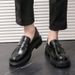 2025 Spring And Autumn Bright Face One Step Stepping Thick Bottom Height Increasing Leather Driving Casual Lazy Pink_vogvips.com