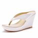 Women’s Shoes 9cm Bohemian Beach Sandals Thick Soled Wedge Heeled Flip Flops Sweet Flip Flops Waterproof Platform Flip Flops_vogvips.com