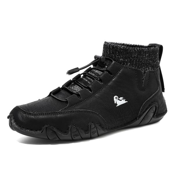 Couple Casual Leather Boots Four Seasons Men Women Plus Size Outdoor Sport Soft Sole Shoe Fashion Anti Slip Large Size M_vogvips.com