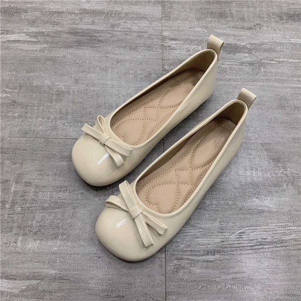 2025 Spring New Korean Style Bowknot Flat Shoes Round Toe Shallow Mouth Soft Sole Fashion Versatile Loafers_vogvips.com